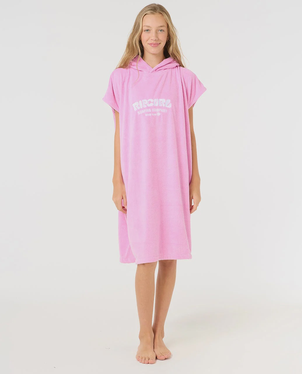 RIP CURL CLASSIC SURF HOODED TOWEL GIRLS - PINK