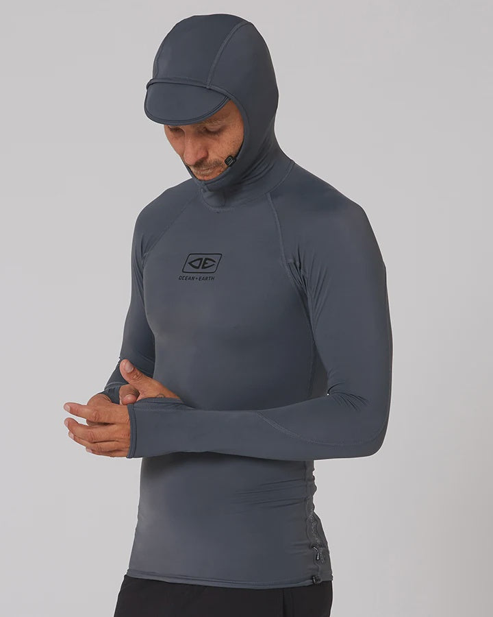 OCEAN & EARTH MENS TROPIC HOODED L/S RASHIE : SMRS33