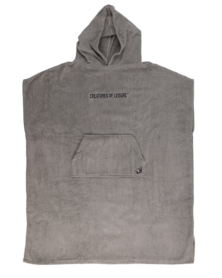CREATURES SURF PONCHO - HOODED TOWEL MENS - TITANIUM