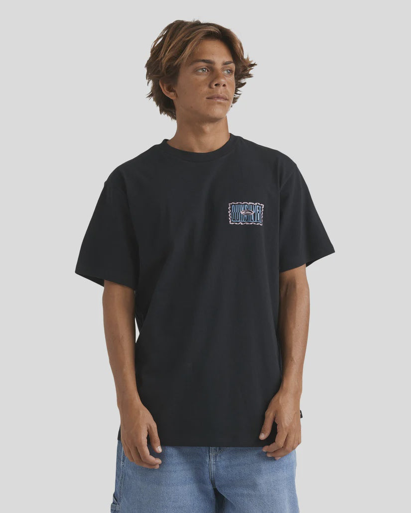 QUIKSILVER TWISTED TIDES SHORT SLEEVE TEE - BLACK