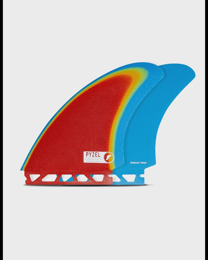 PYZEL BOBCAT TWIN FIN SET - RAINBOW