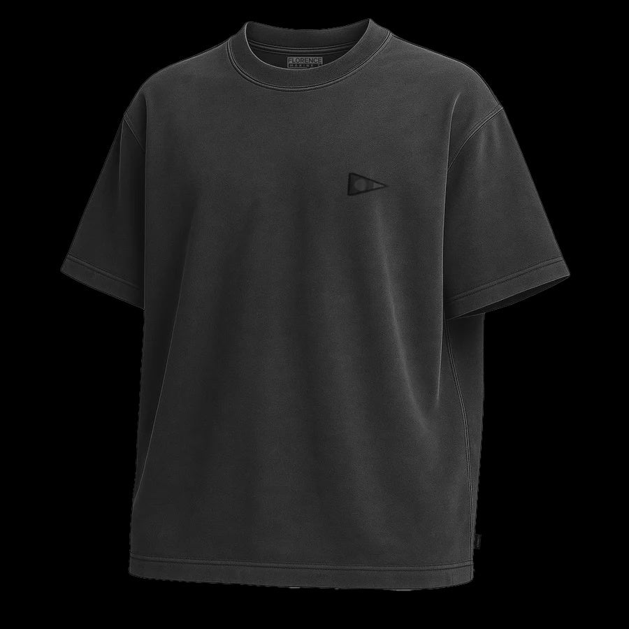 FLORENCE BURGEE BOX FIT T-SHIRT - BLACK BLACK