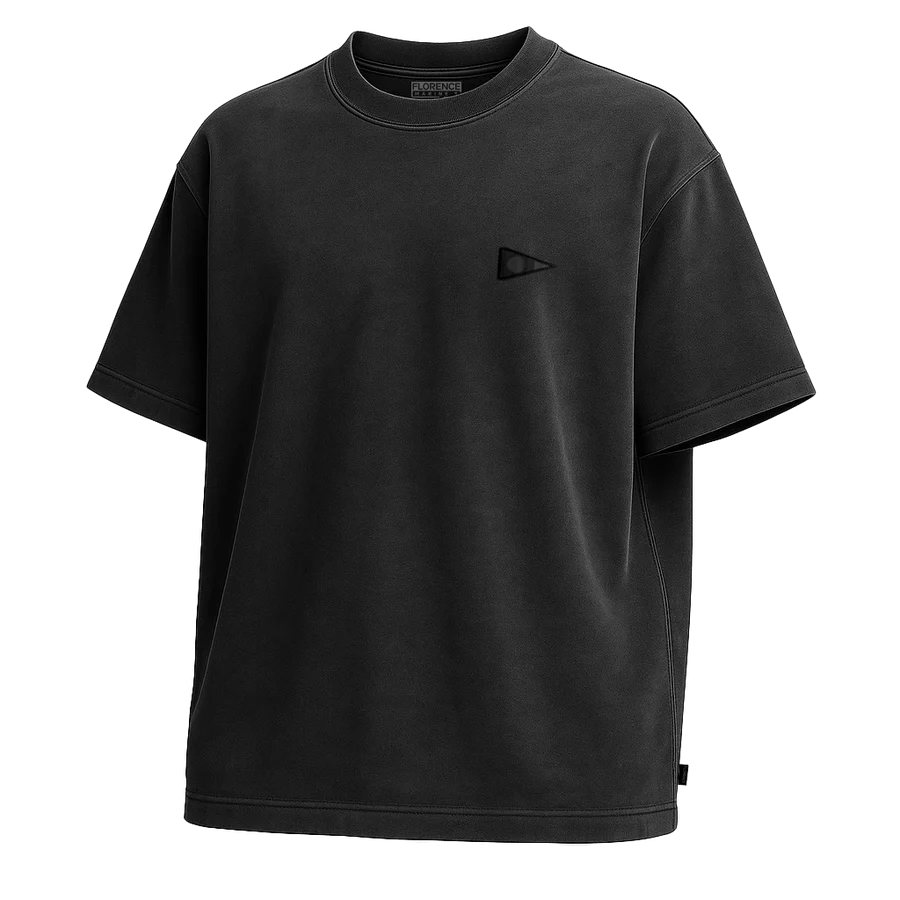 FLORENCE BURGEE BOX FIT T-SHIRT - BLACK