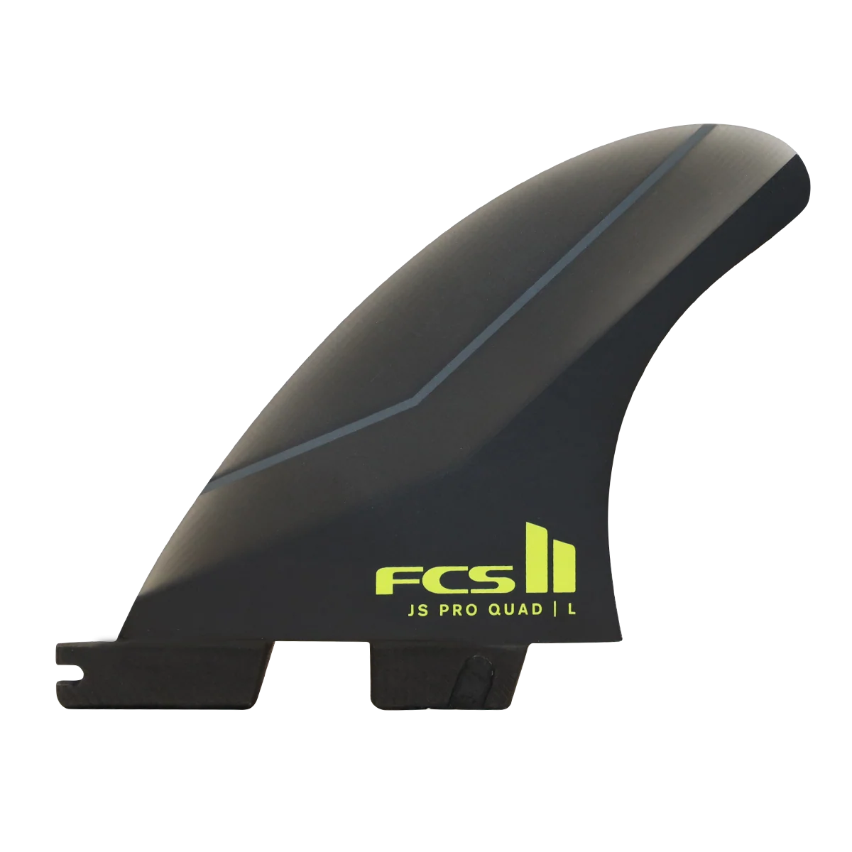 FCS II JS PG PRO QUAD REAR FINS - SMOKE/LIME