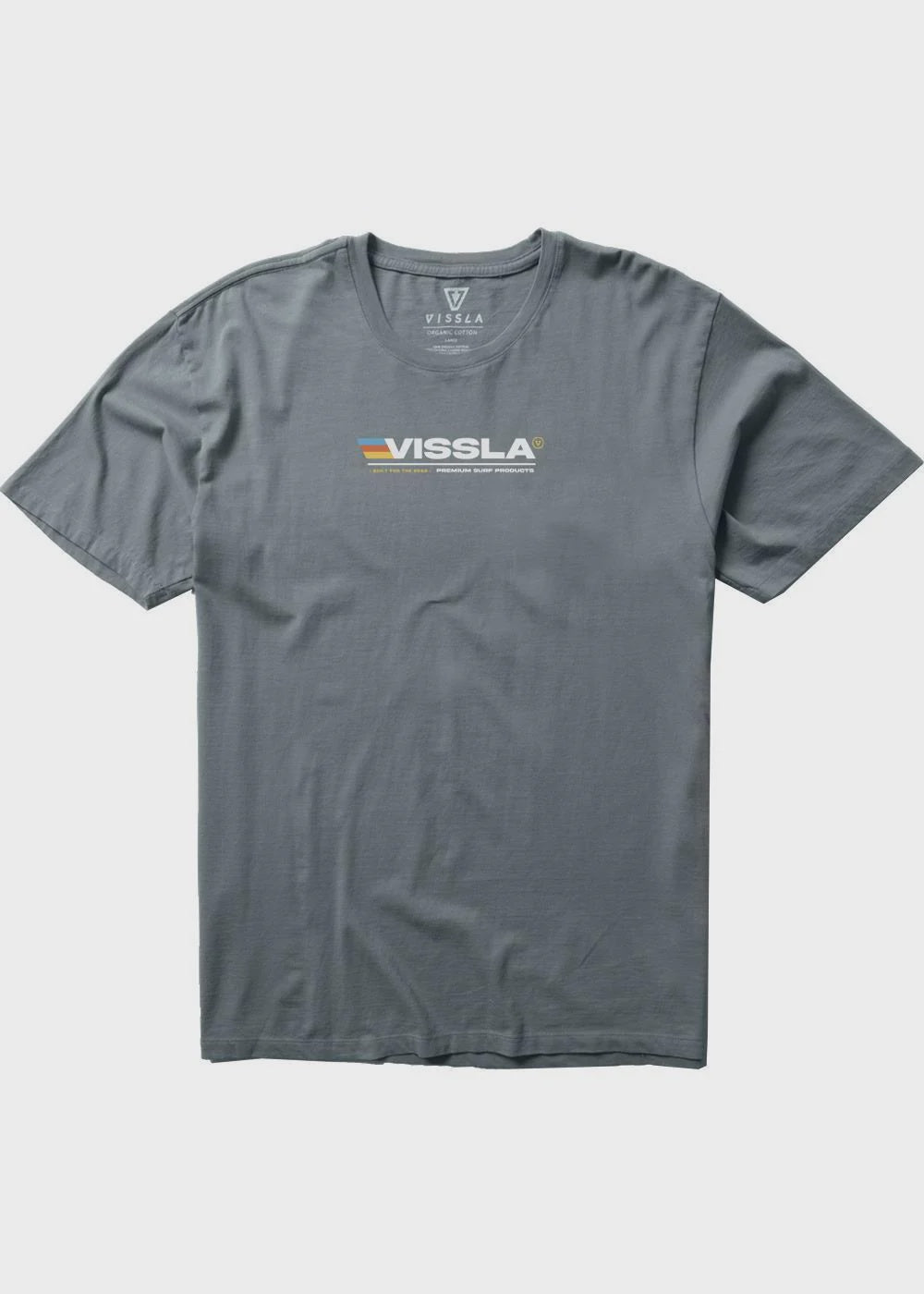 VISSLA BUILT ORGANIC BLEND SS TEE - GREY