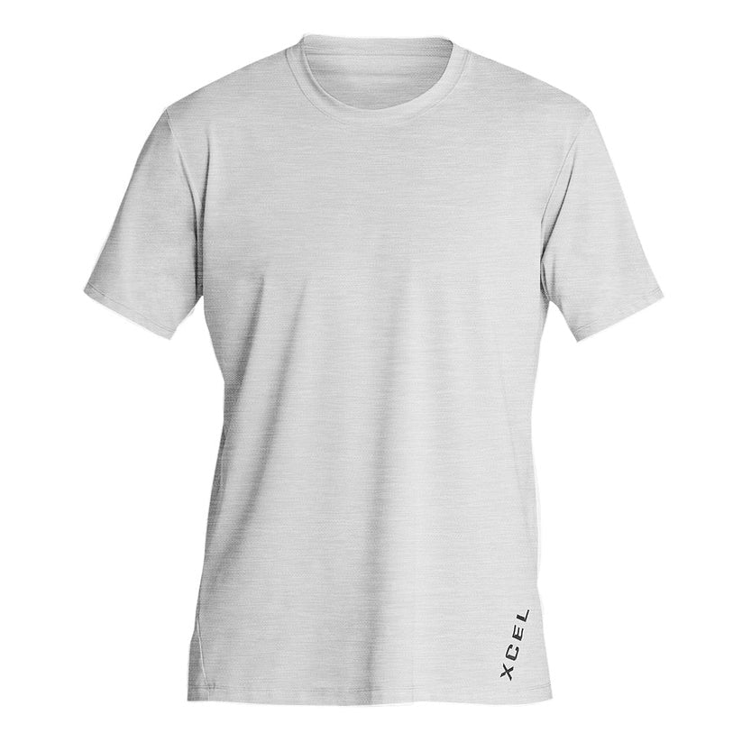 XCEL MENS VENTX HEATHERED S/S UV SURF TEE MLM62519 - ICE GREY -