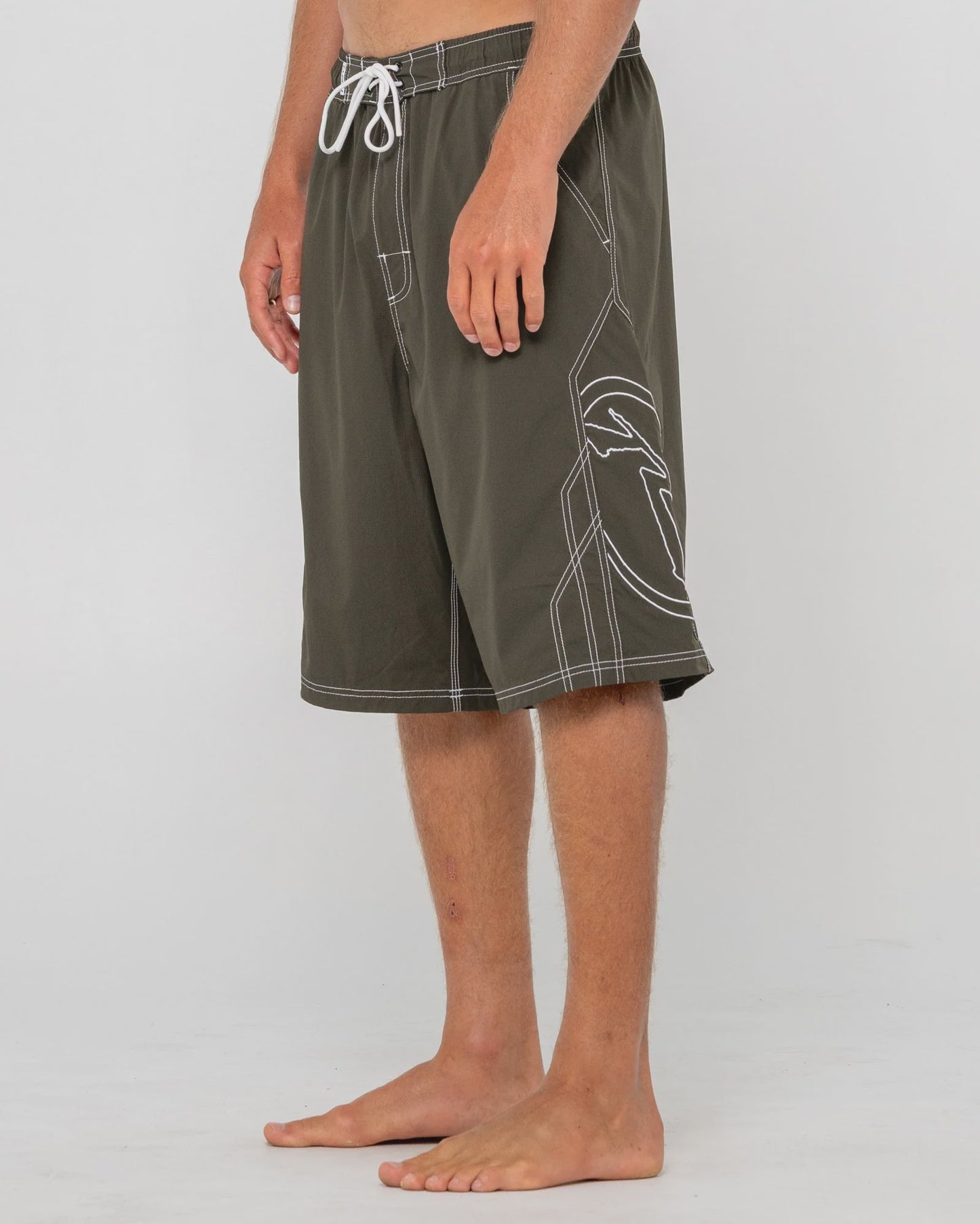 RUSTY TOMBSTONES 24" HYBRID WAIST BOARDSHORT - ARMY GREEN