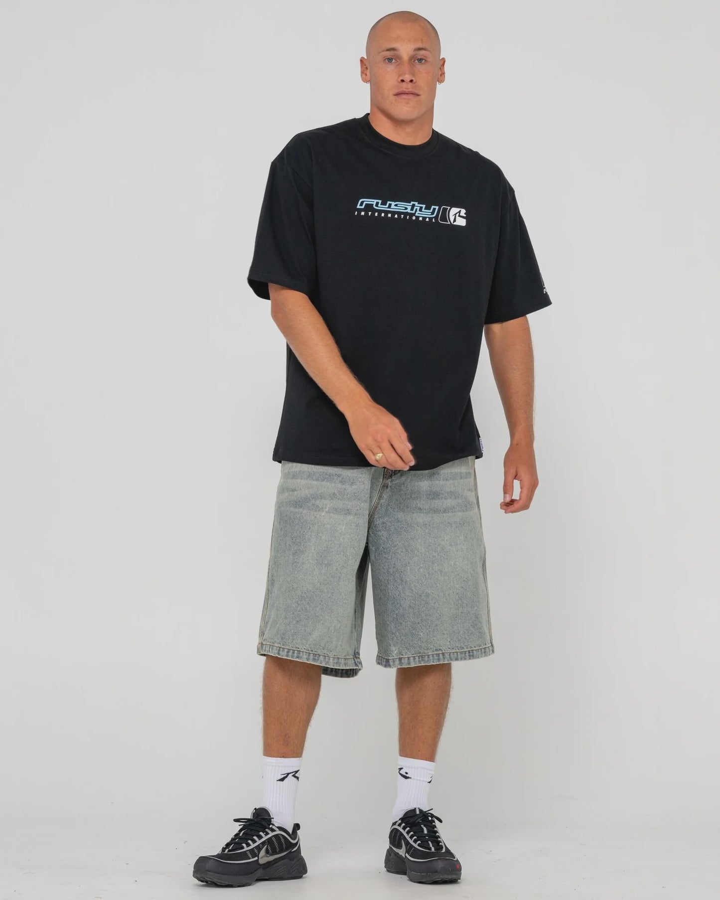 RUSTY JETSETTER SHORT SLEEVE TEE - BLACK
