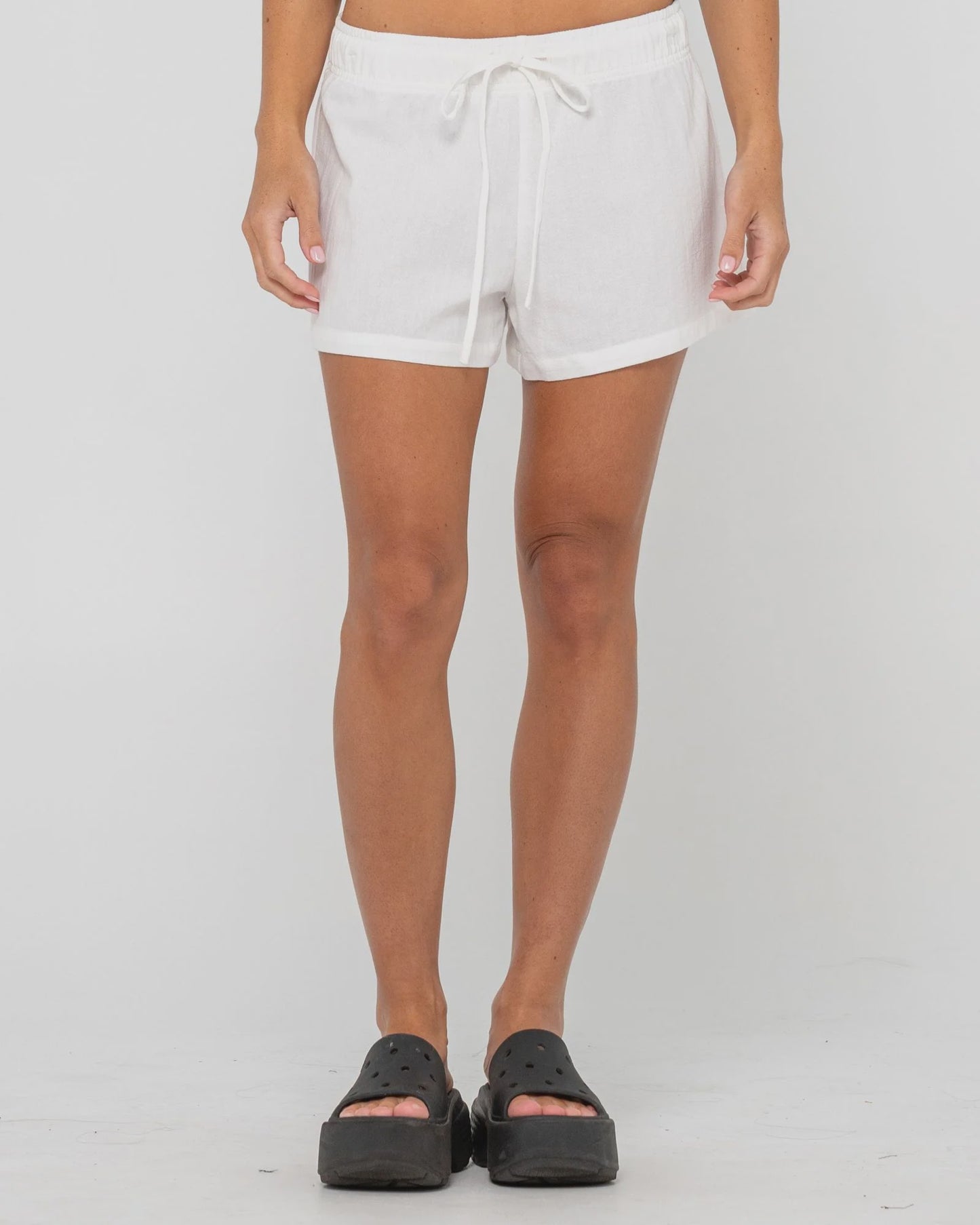 RUSTY WOMENS RUMOUR LOUNGE SHORT - WHITE