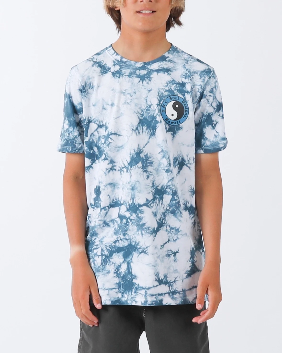 T&C BOYS OG LOGO TIE DYE TEE-WHITE