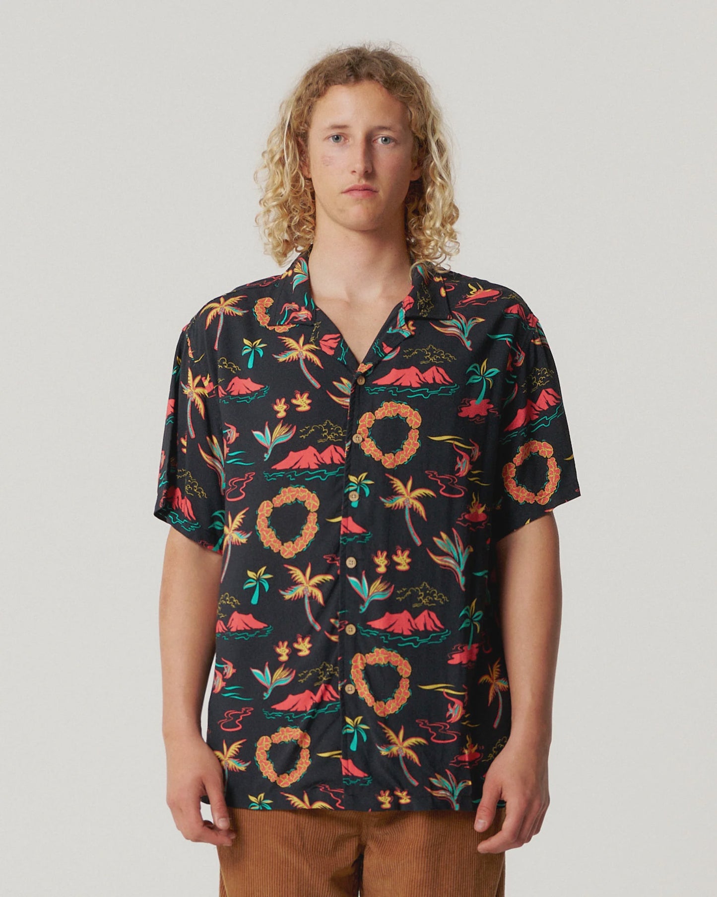 TCSS ISLANDS RESORT SHIRT - BLACK