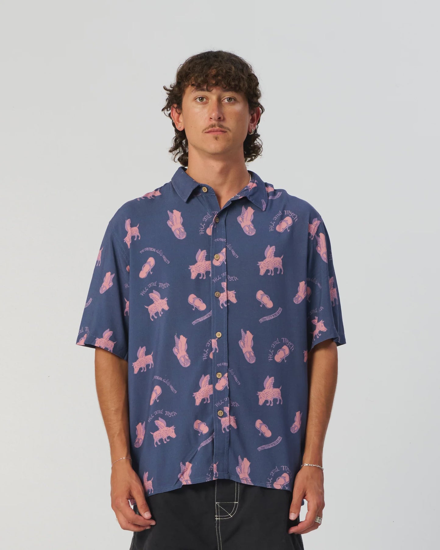 TCSS FLIP FLOP SHIRT - DUSTY BLUE - ON SALE FOR $50