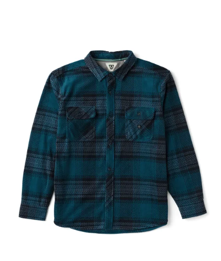VISSLA ECO-ZY LS POLAR FLANNEL - DEEP WATER