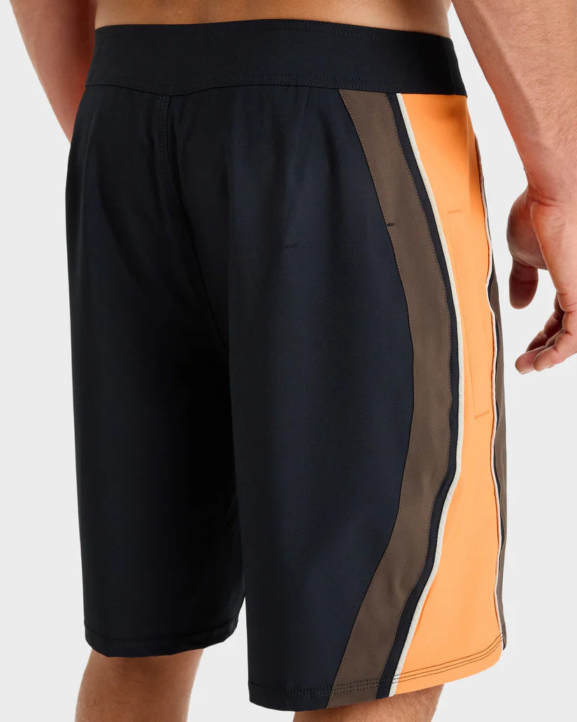 QUIKSILVER MERCURY PANEL 20 MENS BOARDSHORTS - BLACK/ORANGE