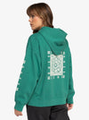 ROXY WOMENS INTO THE LIGHT PULLOVER HOODIE -  GALAPAGOS GREEN