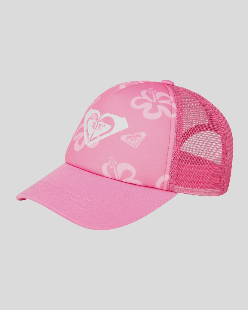 ROXY GIRLS SWEET EMOTIONS CAP - PINK COSMOS FLIP FLOWERS