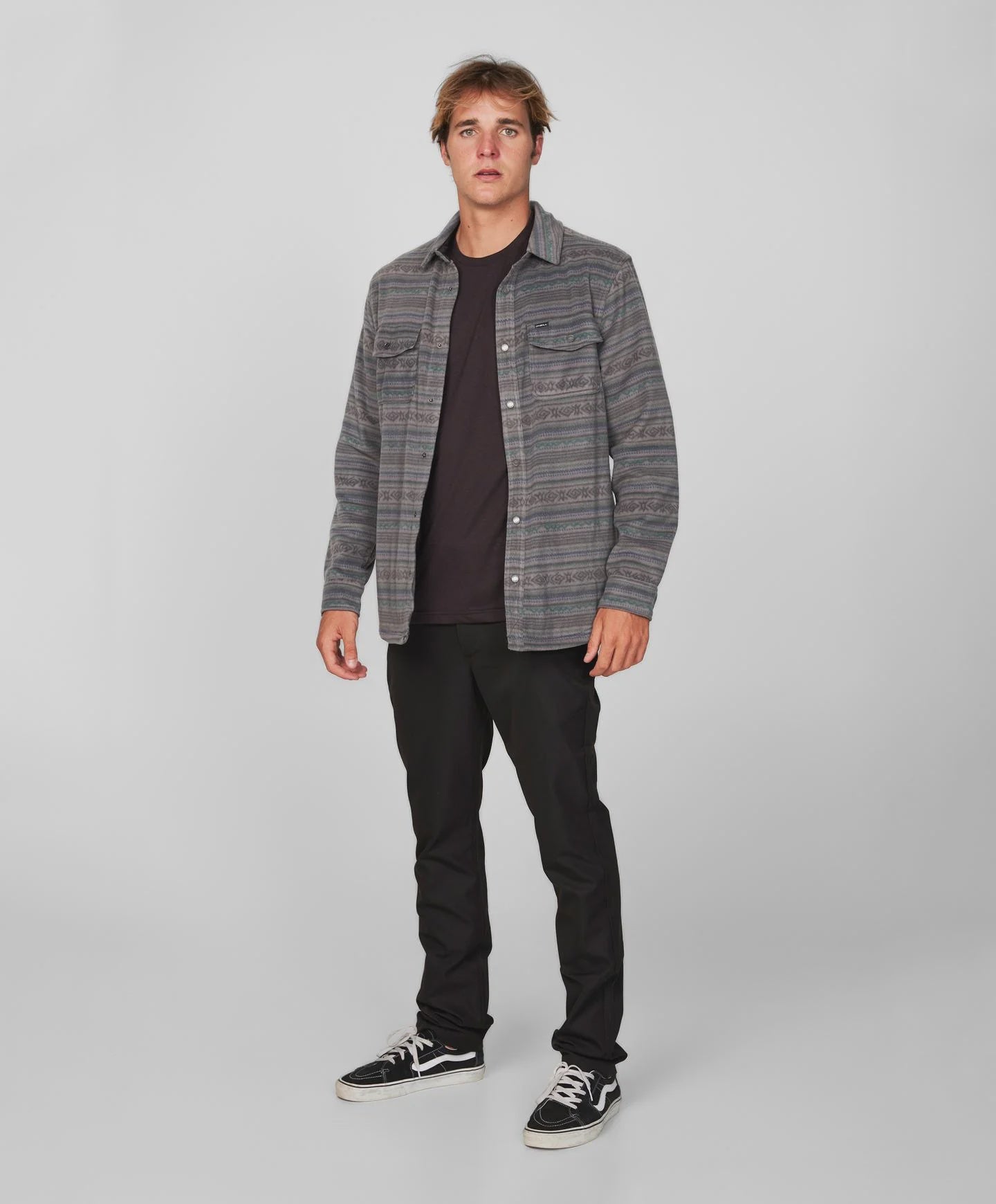 SALE NO RETURNS - ONEILL GLACIER SUPERFLEECE SHIRT - GREY $45
