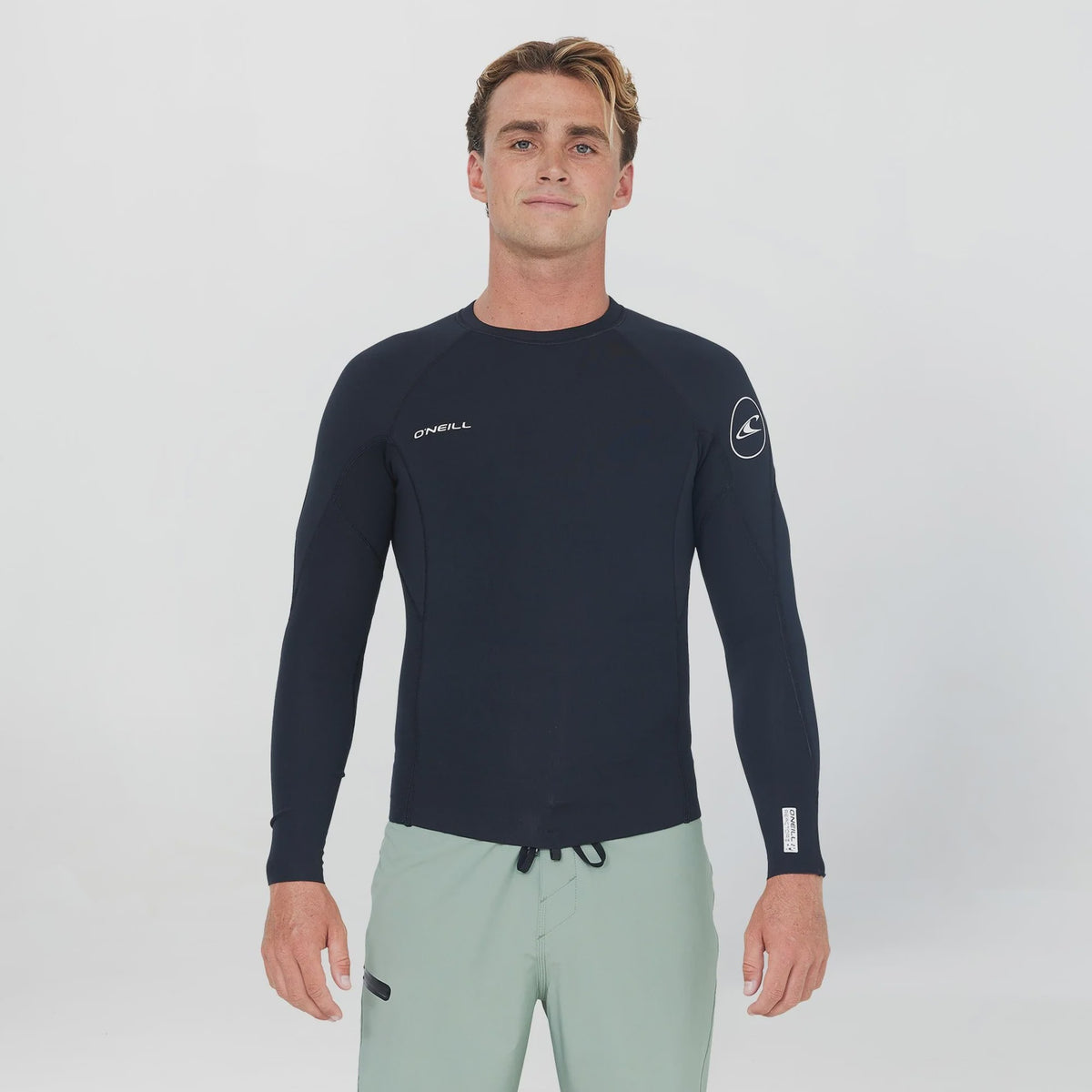 ONEILL REACTOR 2 MENS L/S CREW WETSUIT TOP 1.5MM - BLACK/BLUE