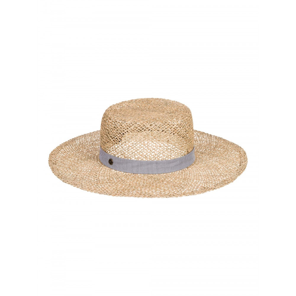 ROXY EAT CAKE STRAW BOATER HAT