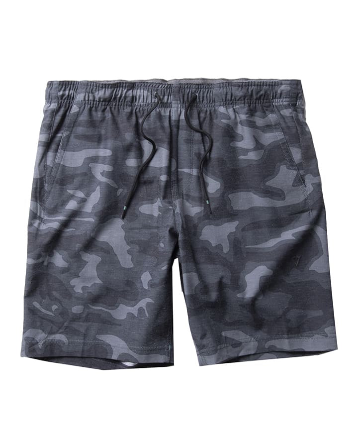 HEMP NO SEE UMS BOYS ELASTIC 17" WALKSHORTS - CARBON CAMO