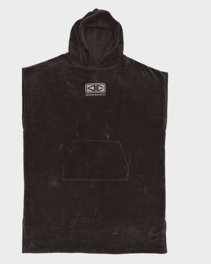 OCEAN & EARTH MENS CORP PONCHO - BLACK