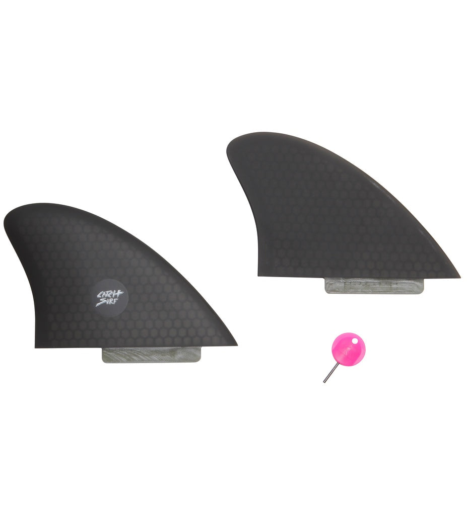 CATCH SURF HONEYCOMB TWIN KEEL FIN SET - BLACK