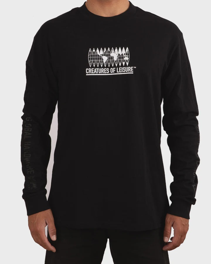 CREATURES GLOBAL HARDWARE L/S TEE - BLACK