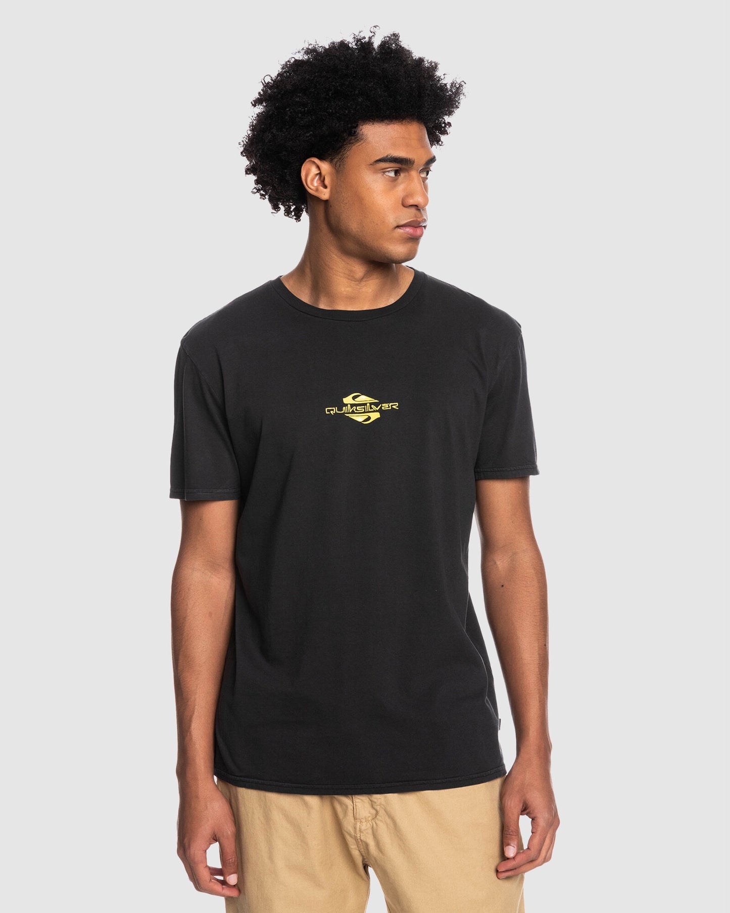 QUIKSILVER UNRAVELLING TIMES MENS TEE - BLACK