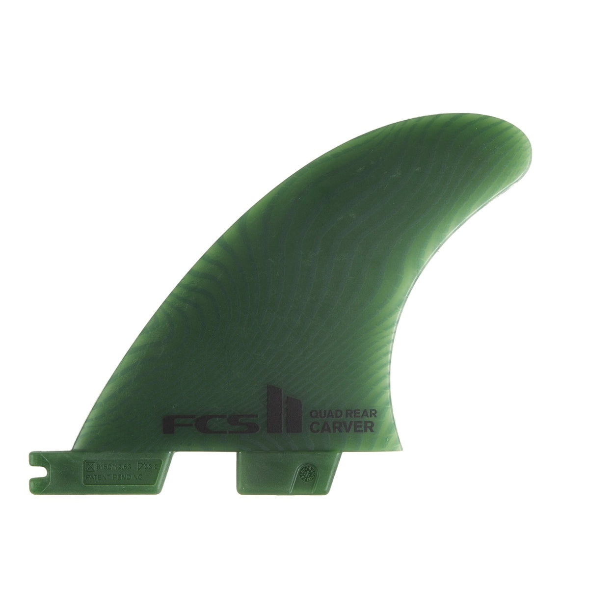 FCS II CARVER NEO GLASS ECO BLEND QUAD REAR FIN SET - EUCALYPTUS
