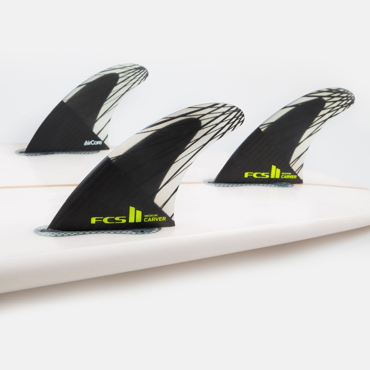 FCS II CARVER PC CARBON TRI FIN SET - EUCALYPTUS