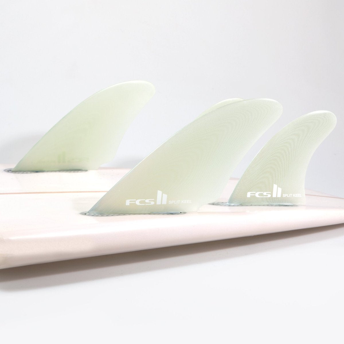 FCS II SPLIT KEEL QUAD FINS - CLEAR GLASS