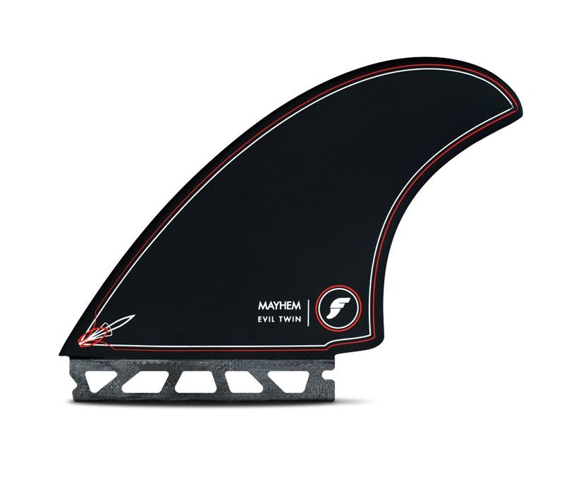 FUTURES MAYHEM EVIL TWIN 2+1 FIN SET - BLACK