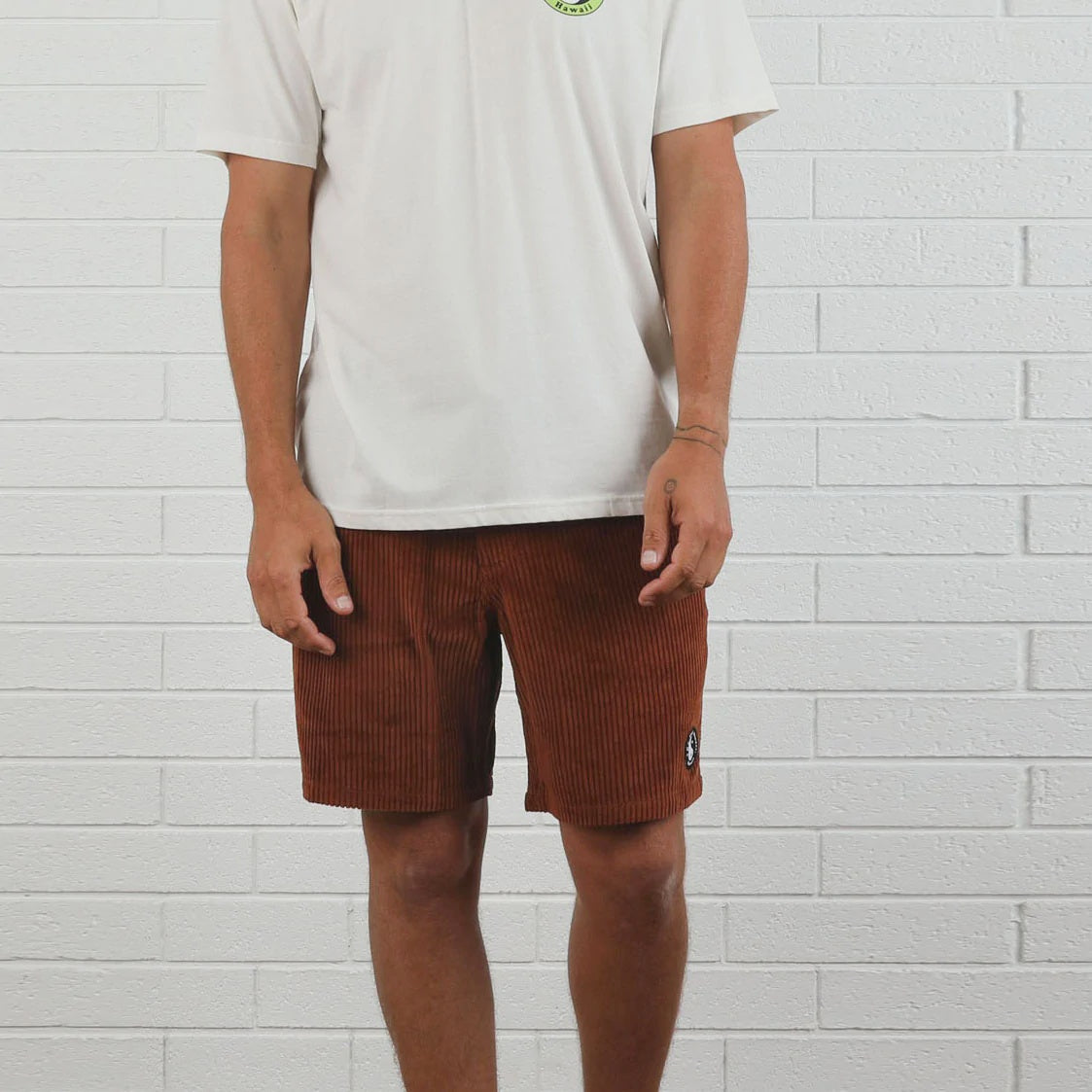 T&C HORIZON CORD WALK SHORT - RUST - SALE CLEARANCE