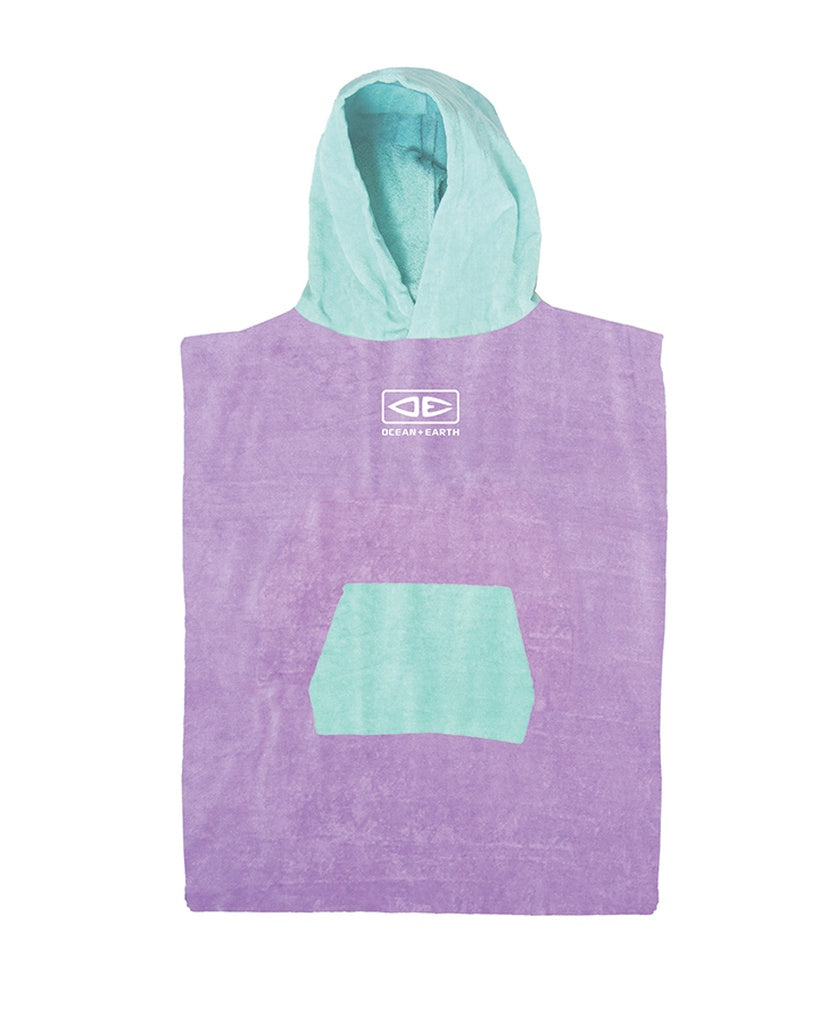 OCEAN & EARTH TODDLER HOODED PONCHO - VOILET