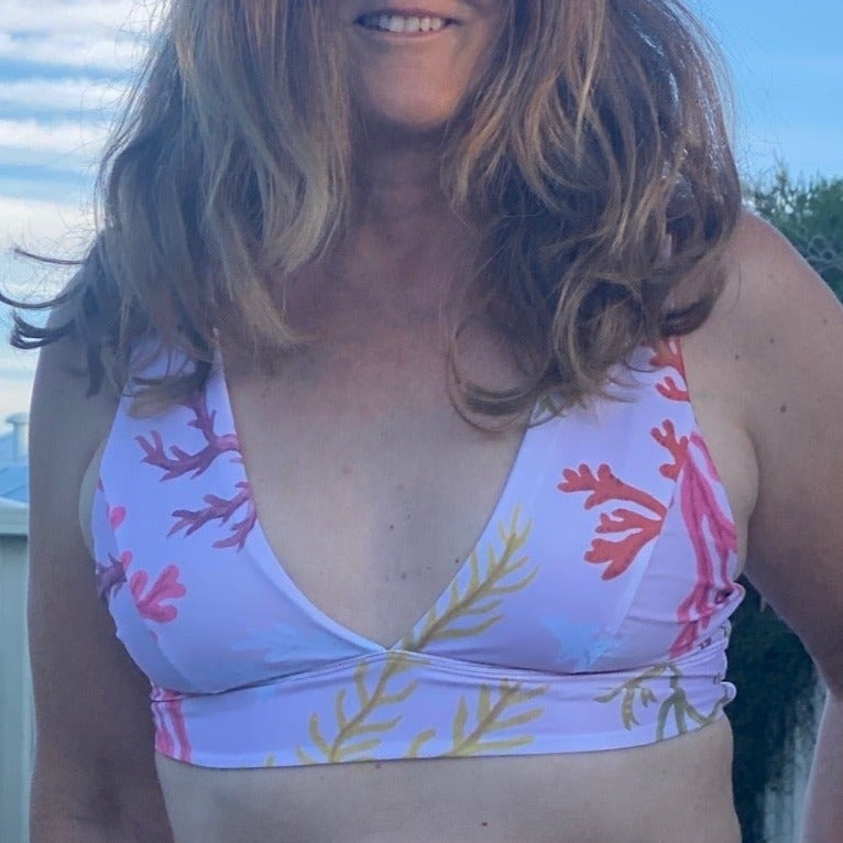 OCEAN REMEDY REVERSIBLE BOTANICA BIKINI TOP - SMITH BEACH KELP/RUST