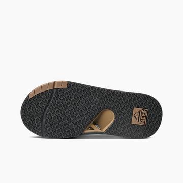 REEF FANNING LOW THONGS - BLACK/TAN