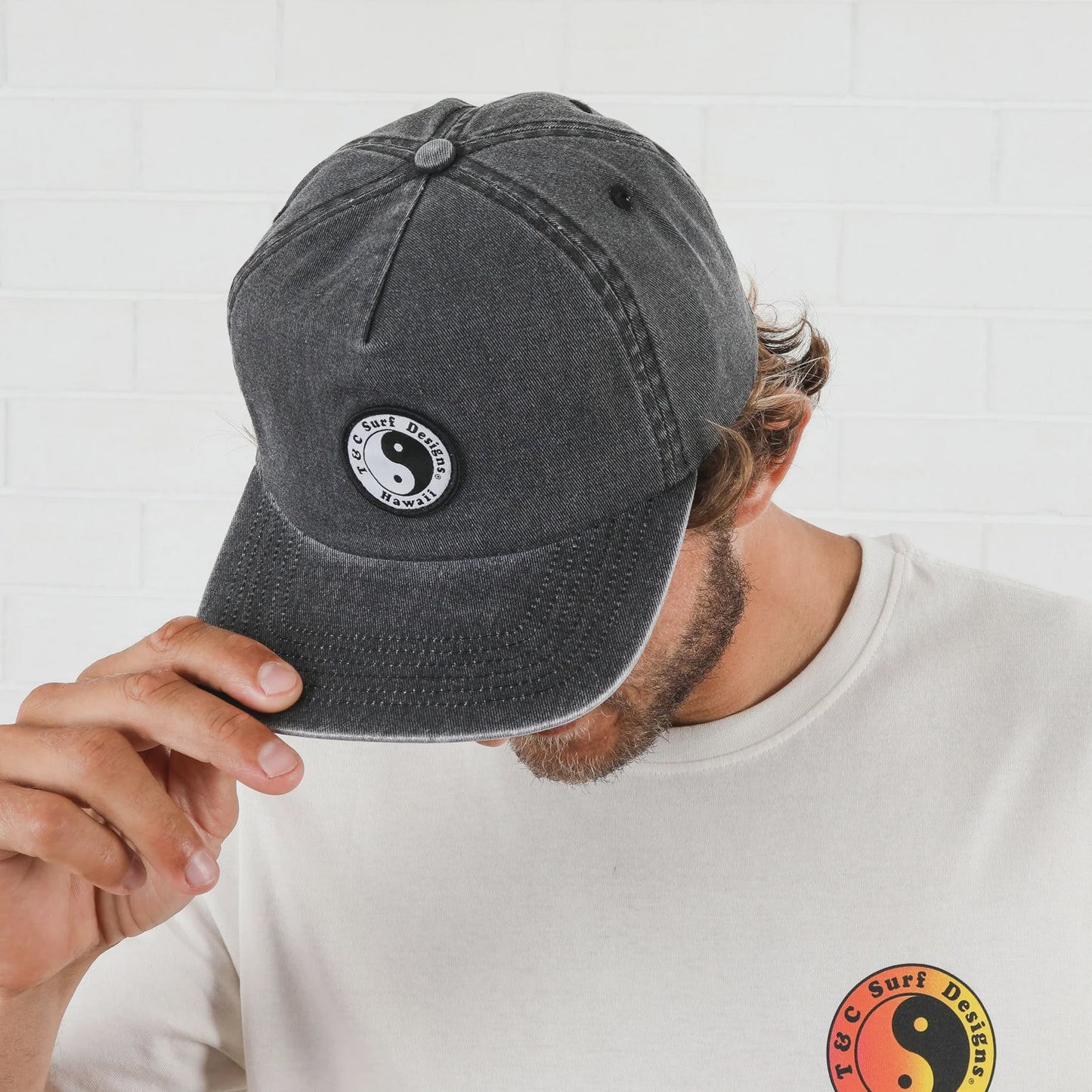 T&C OG LOGO STONE WASHED SNAPBACK - STONE