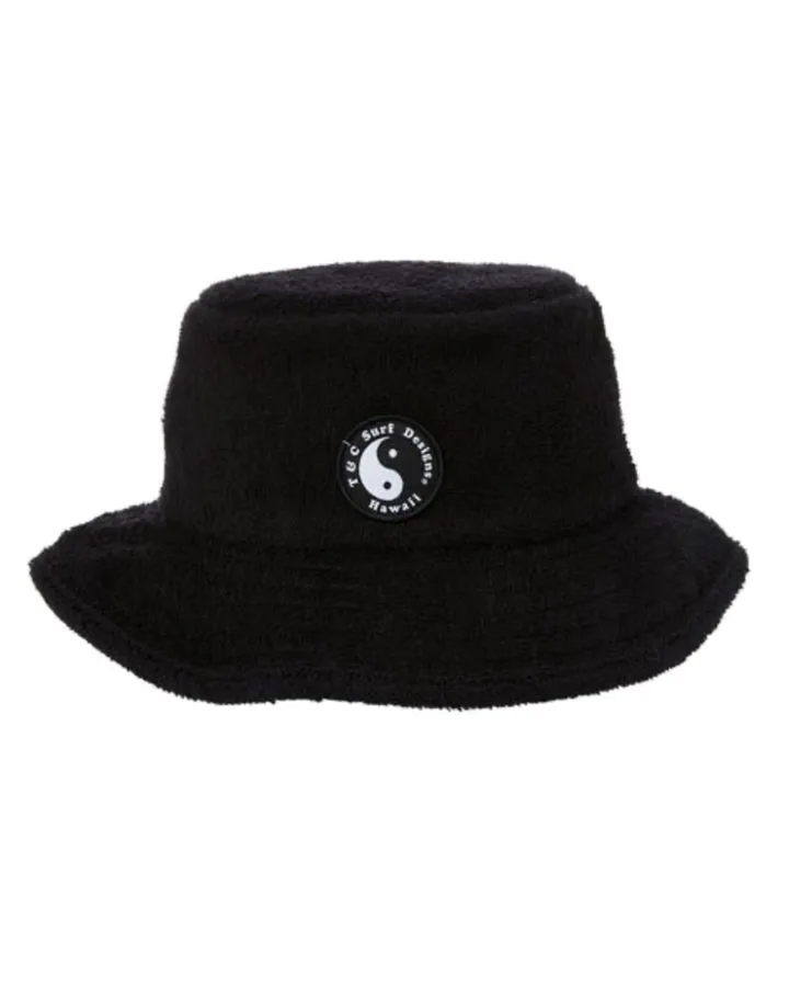 T&C TERRY TOWEL BUCKET HAT - BLACK ON SALE $30