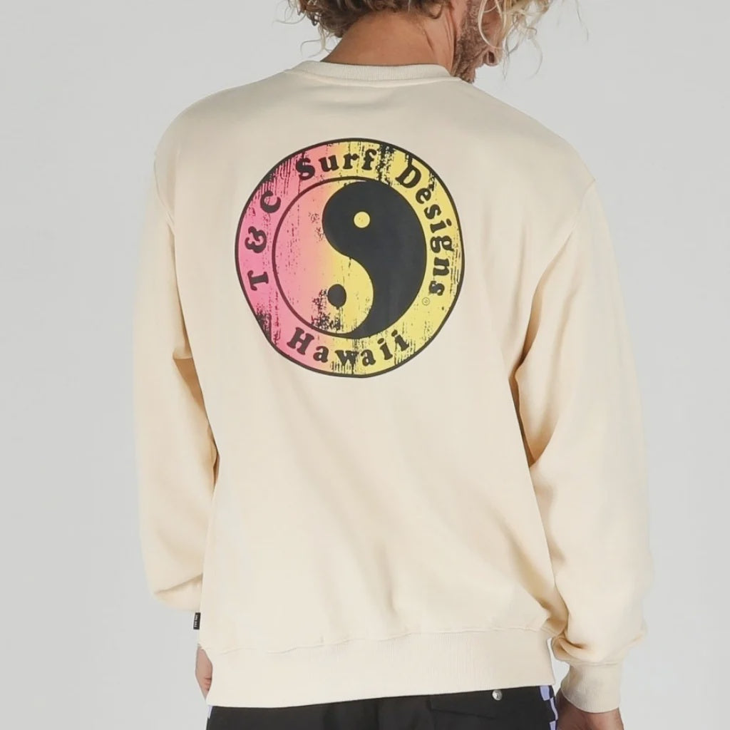 T&C RETRO CREW FLEECE - NATURAL - ON SALE