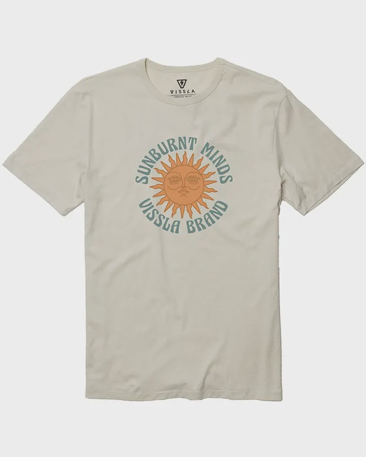 VISSLA SHINER MENS ORGANIC TEE - BONE