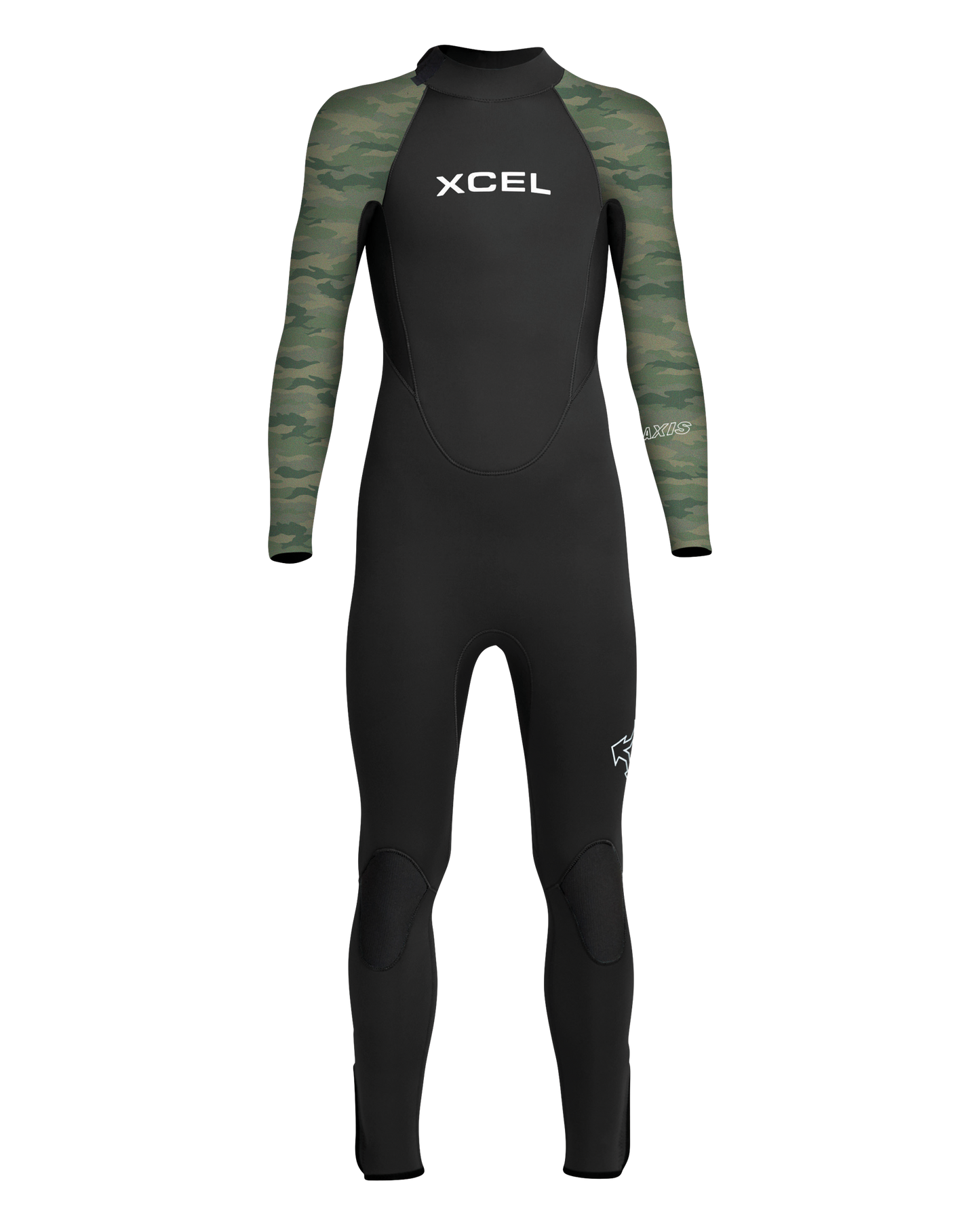 AXIS BOYS 3/2MM GBS BACK ZIP WETSUIT - BLACK/CAMO GREEN - ON SALE $90