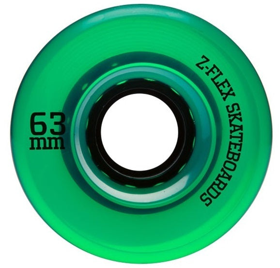 Z-FLEX SKATE WHEELS - V2 Z SMOOTH TRANSLUCENT COLOURS - 63MM 83A