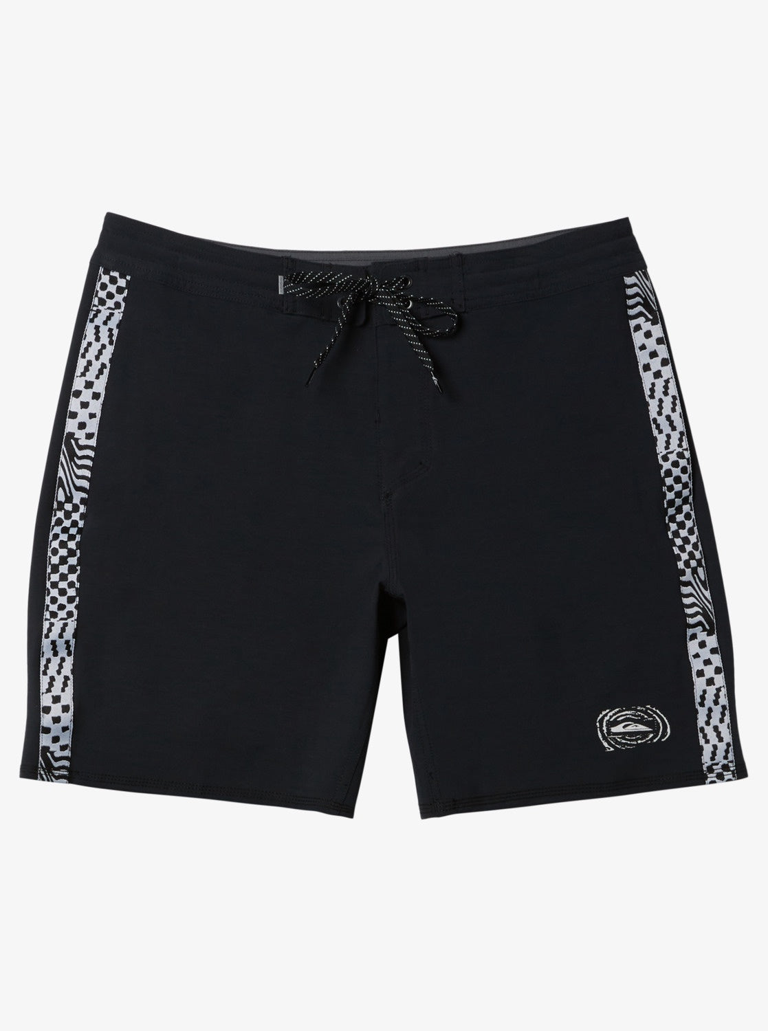 QUIKSILVER MENS TAPED BEACHSHORT - TRUE BLACK