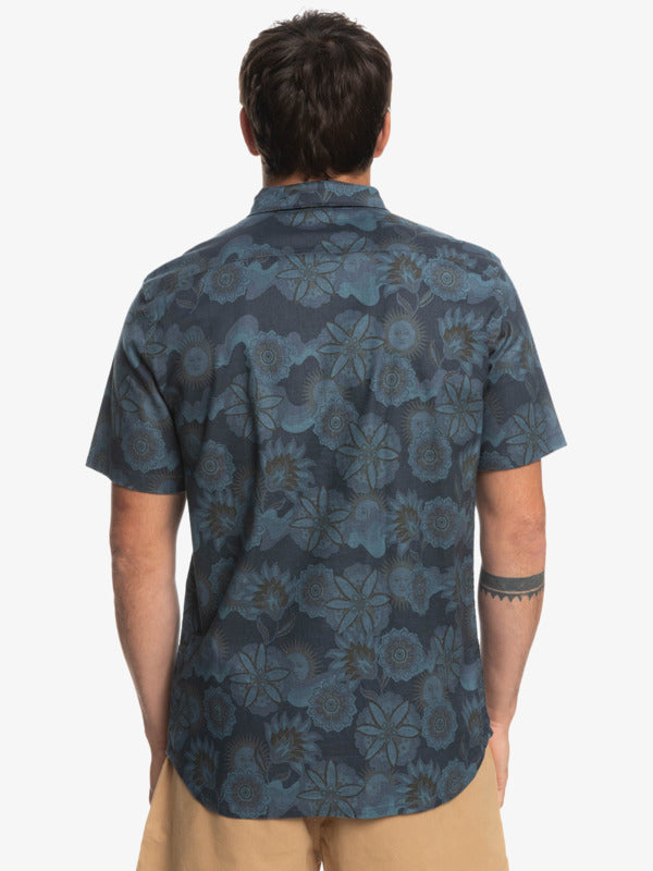 QUIKSILVER COSMIC DRIFTER MENS SS SHIRT - MAJOLICA BLUE
