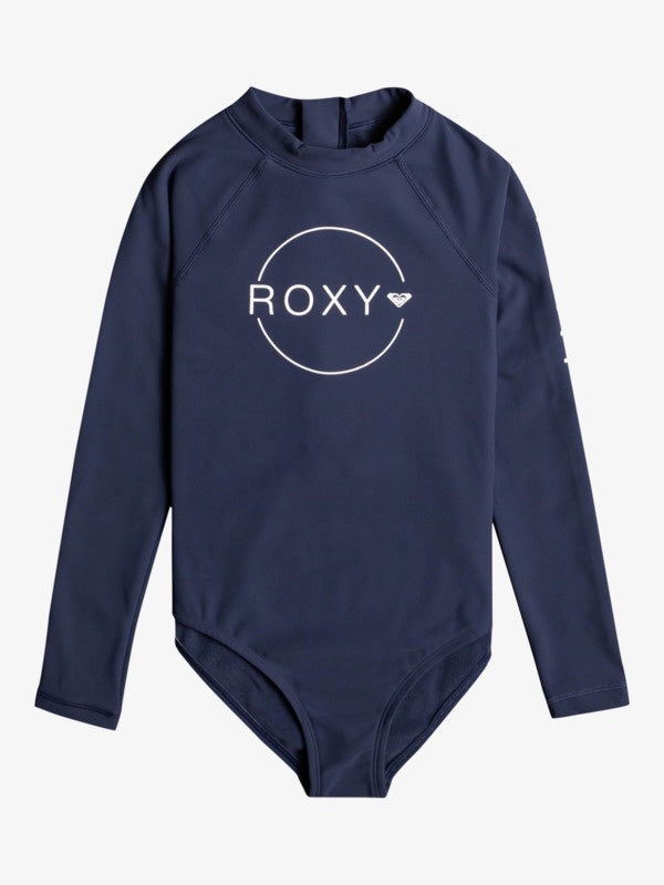 ROXY GIRLS HEATER ONESIE LS SWIM SUIT - MOOD INDIGO
