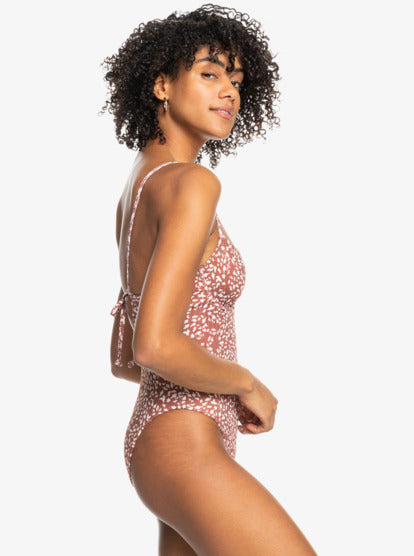 SALE CLEARANCE - ROXY RIB ROXY LOVE ONE PIECE - RUSTIC BROWN