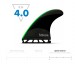 FUTURES JOHN JOHN MED TECHFLEX GREEN TRI FIN SET