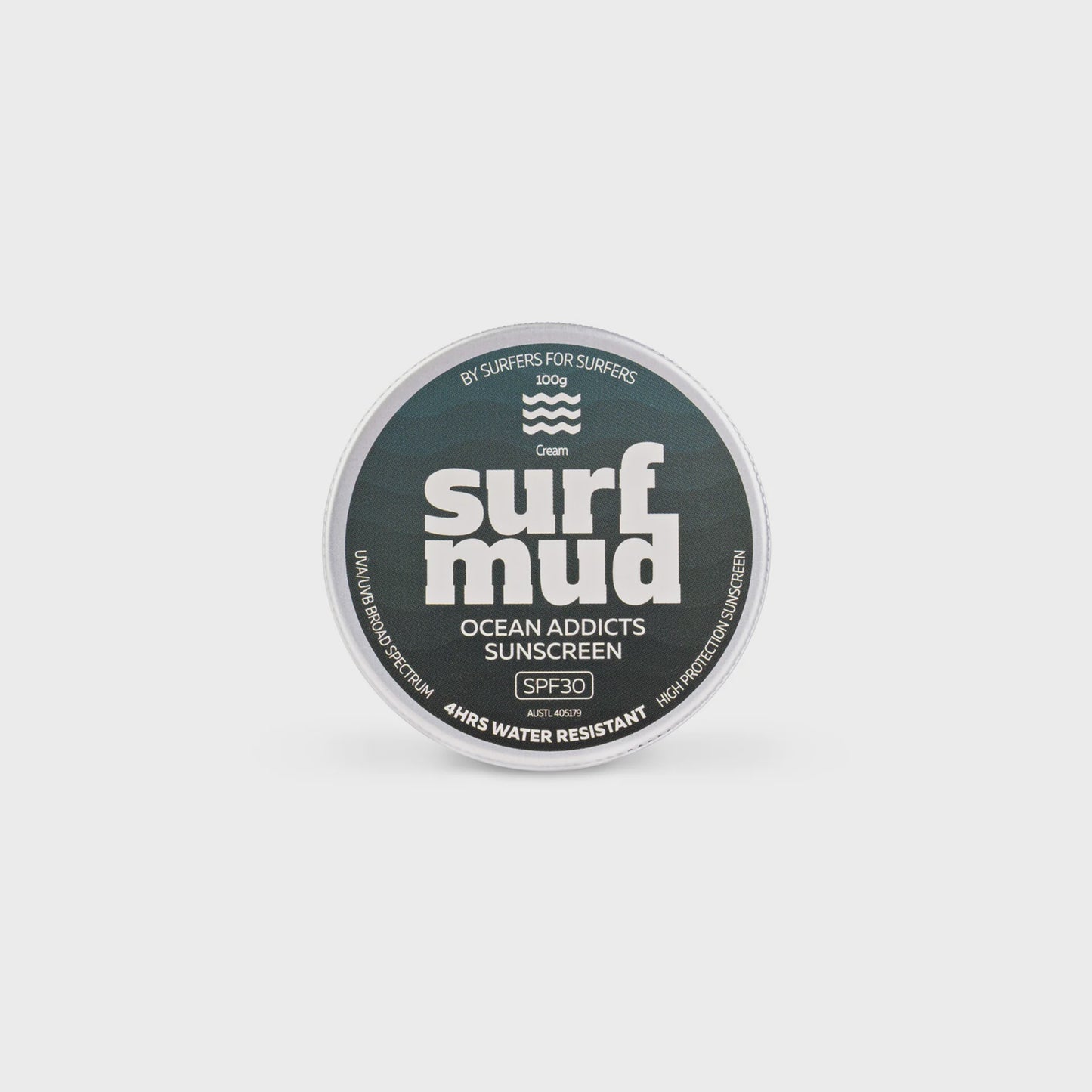 SURF-MUD Ocean Addicts Sunscreen SPF30 100g Tub