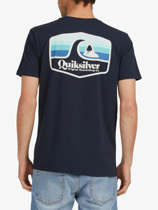QUIKSILVER TOWN HALL SHORT SLEEVE TEE - NAVY
