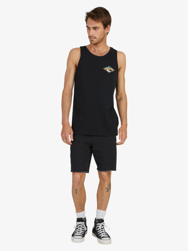 QUIKSILVER INSIDE-OUT TANK TOP MENS - BLACK